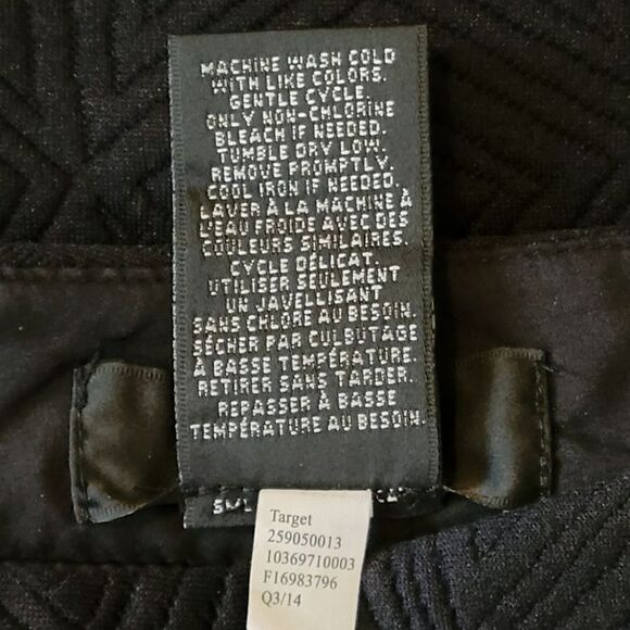 Mossimo Black Patterned Crossover Stretch Knit Pencil Skirt Size M - Picture 7 of 7